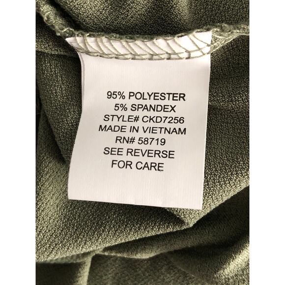 NY Collection Women's Large Petite Flutter Sleeve Ruffle Midi Dress NEW - Picture 7 of 8